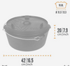 Duży żeliwny garnek Petromax ft12-t z płaskim dnem 10,8l 