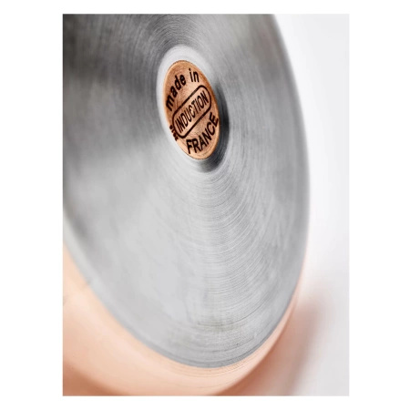Prima Matera Rondel miedziany prosty niski 24 cm De Buyer